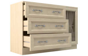 Features chest of drawers in milk oak, a collection of the best models