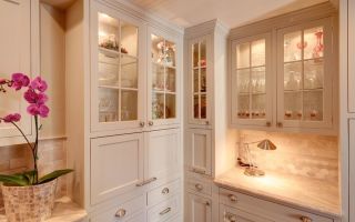 Features of kitchen cabinets for dishes, the nuances of selection