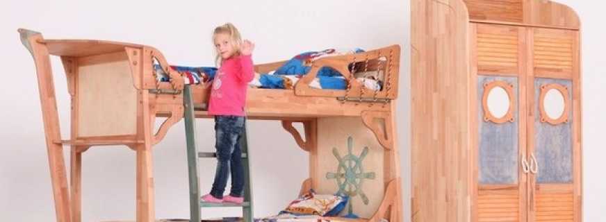 Nursery-style beds for children, decor features