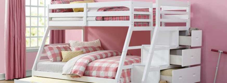 Types of bunk beds for children with sides, selection criteria