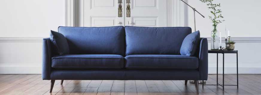 How to choose a blue sofa for the interior, successful color combinations