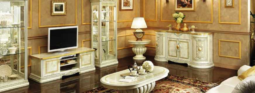 Features of the choice of furniture in the living room realized in the classical style