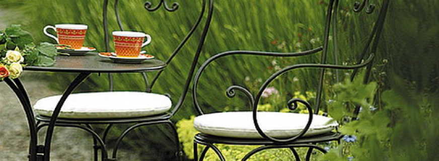 Caractéristiques des meubles pour le jardin et le jardin, et types existants