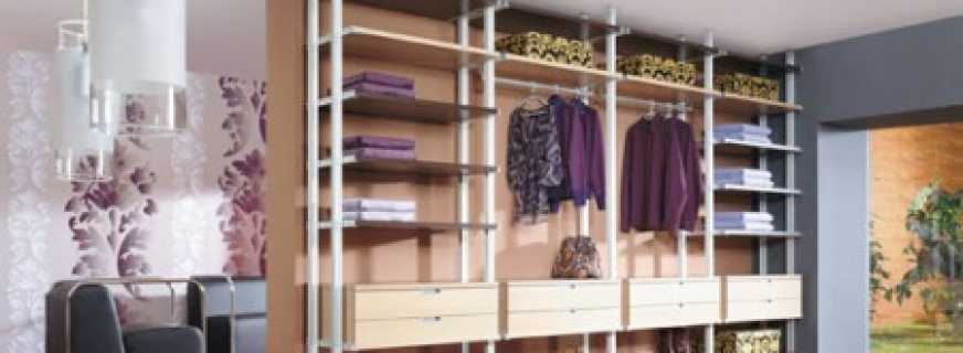 How to choose a rack for a dressing room, expert advice