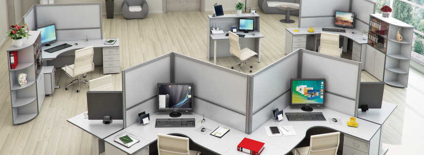 Options pour mobilier de bureau, modèles pour le personnel