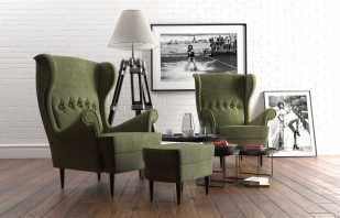 Izgradnja i dizajn stolice Ikea Strandmon, kombinacija s interijerom