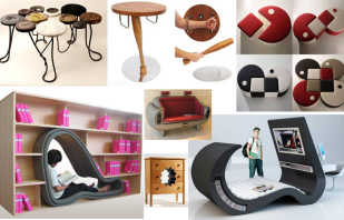 Variants of unusual furniture, designer products
