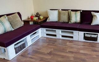 DIY manufacturing of furniture from pallets, photo examples