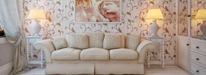 Distinctive features of sofas in the style of provence, decor, coloring