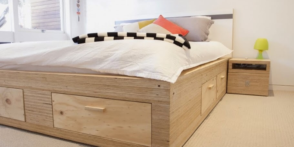 Plywood bed
