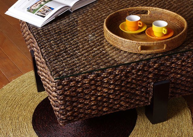 Wicker furniture made from water hyacinth roots