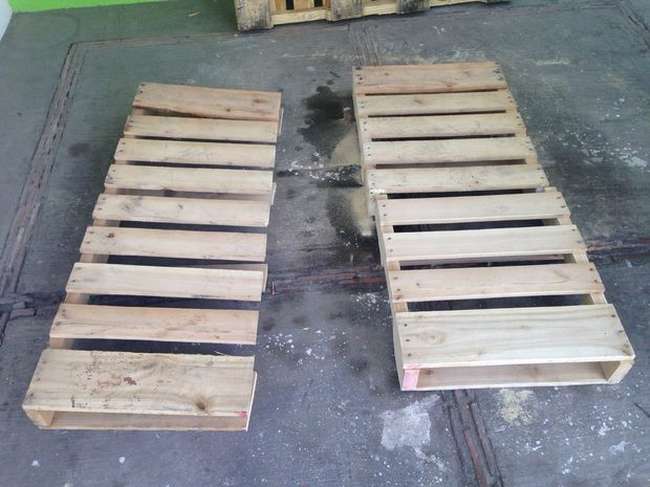 Pallets are sawn