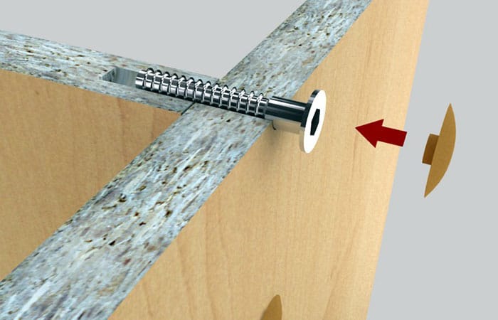 Self-tapping screws will require plugs