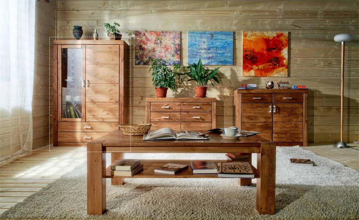 Interiors with pine furniture