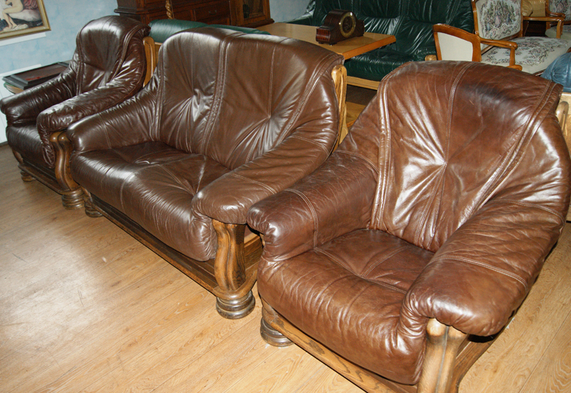New genuine leather furniture