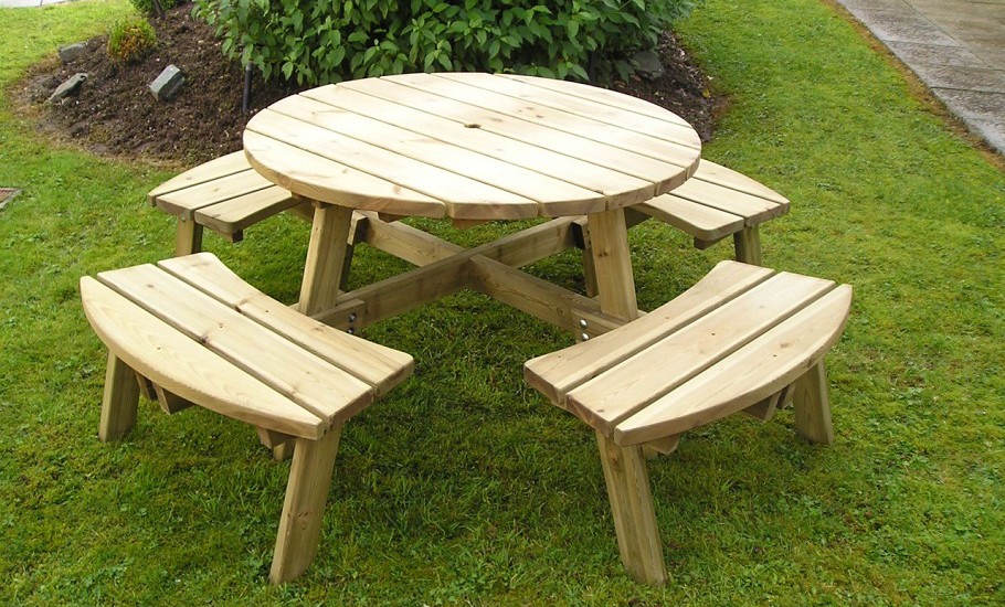 Garden furniture made of pine