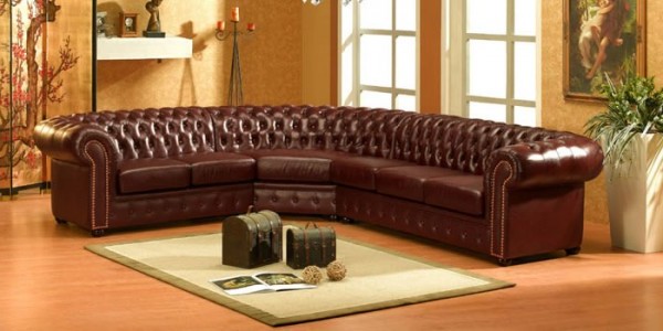 Quilted Brown Sofas