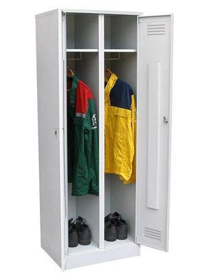 Metal cabinet for clothes and tools