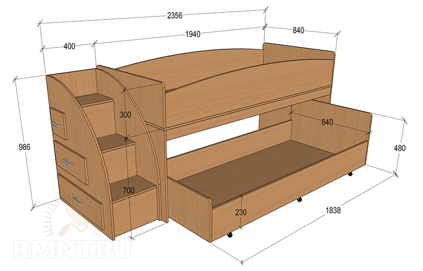 DIY bunk bed
