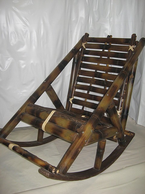 Rocking chair from bamboo