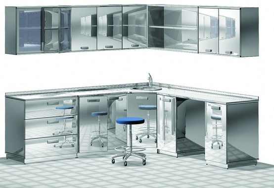 Medical furniture made of stainless steel