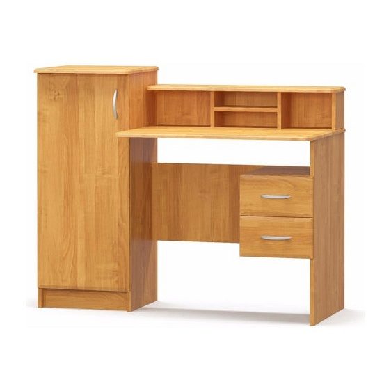 Desk with practical shelves