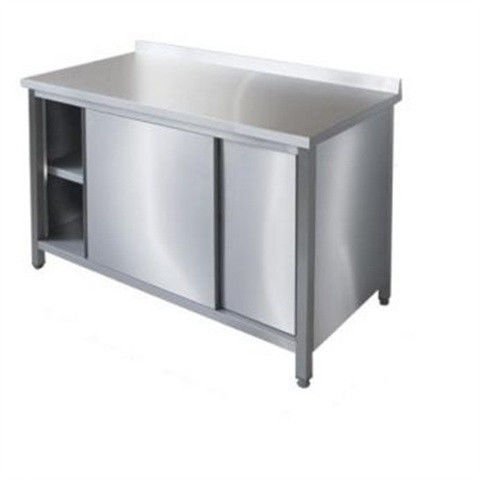 Stainless steel cupboard with shelf