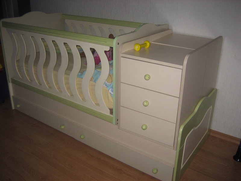 Wooden pieces of furniture for a child