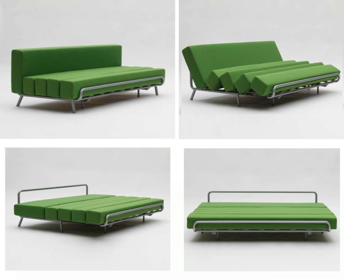 Canapé-lit de style moderne vert