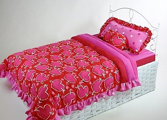 How to make a doll bed from a basket