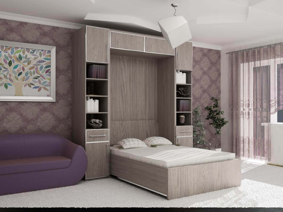 Intérieur de chambre classique avec un lit pratique pour dormir