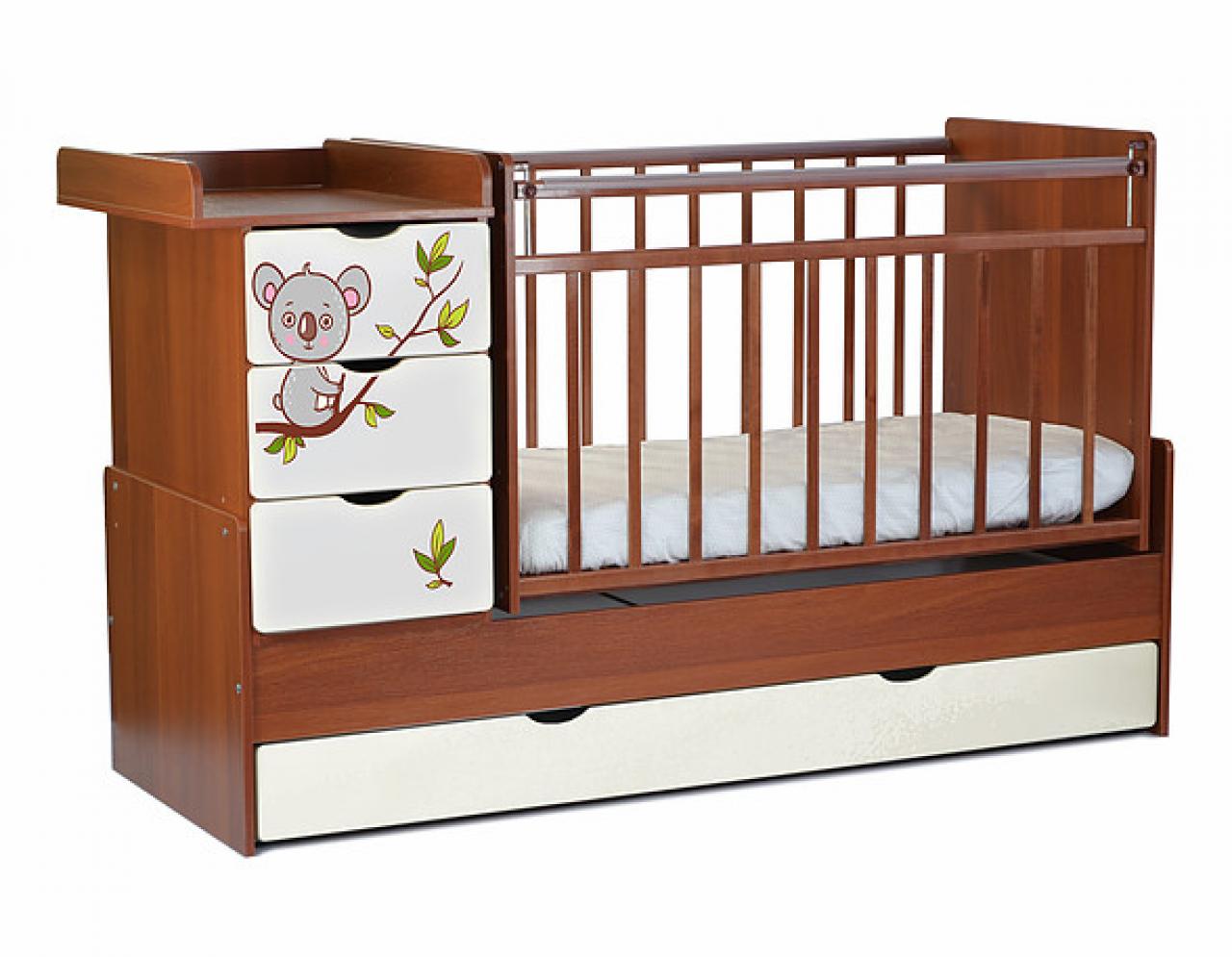 Original wooden crib for a child