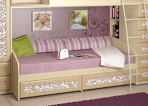 Comfortable bunk model of a modern bed