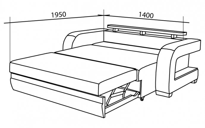 Canapé-lit avec dimensions