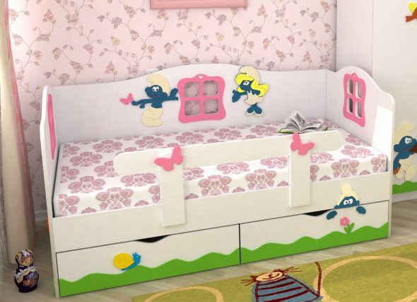 Beautiful children's beds with sides