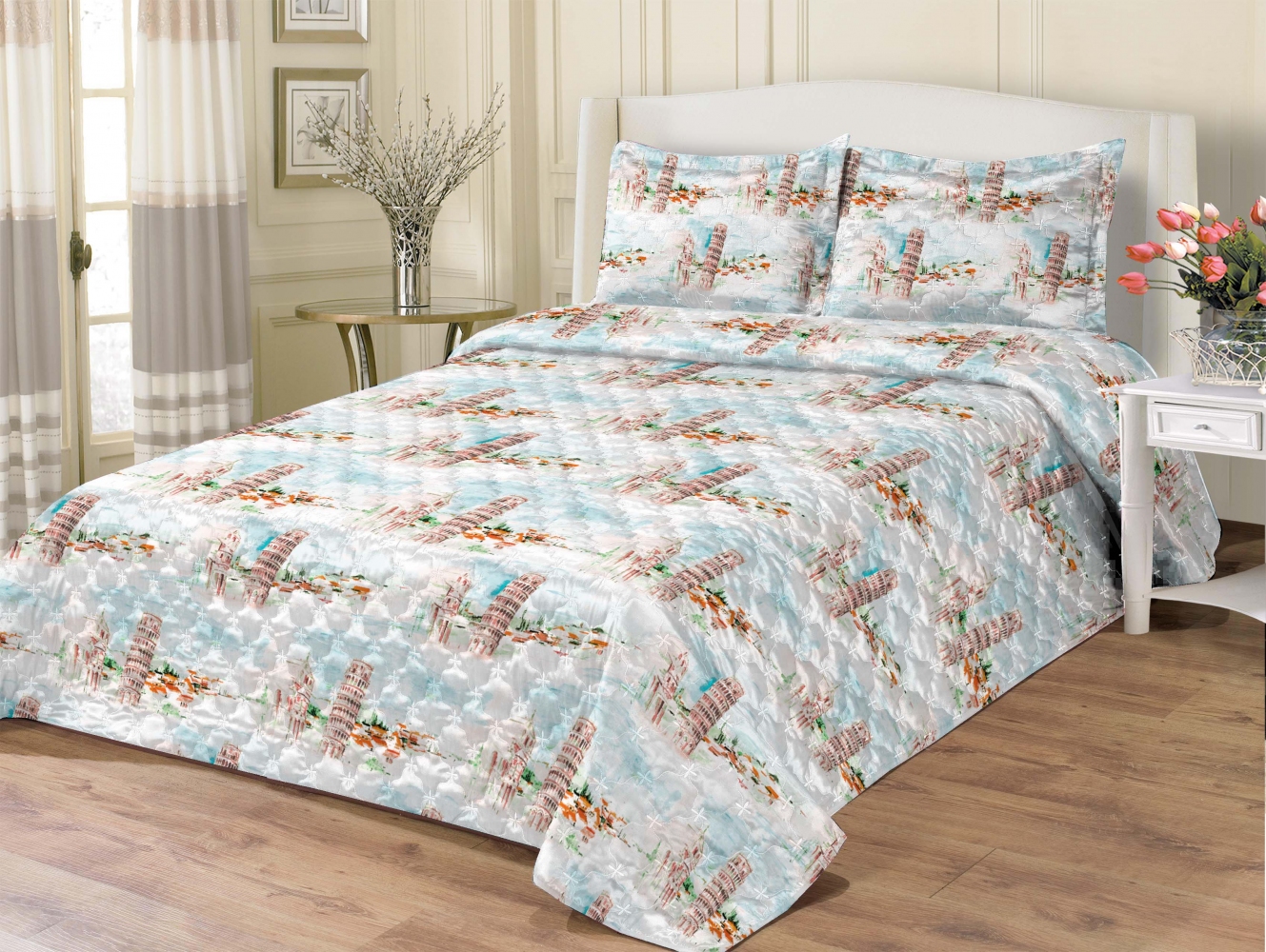 Cotton quilted bedspread