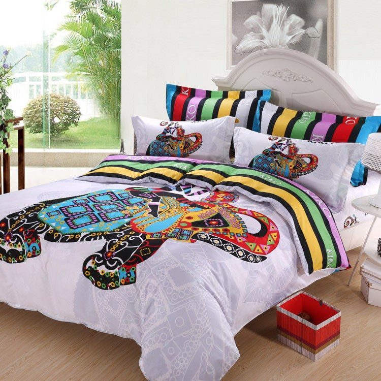 Bright cheerful coloring of bedspreads