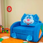 Blue armchair for a small child