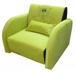 Green chair bed for a child