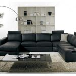 Black modular sofa