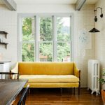 Yellow kitchen sofa